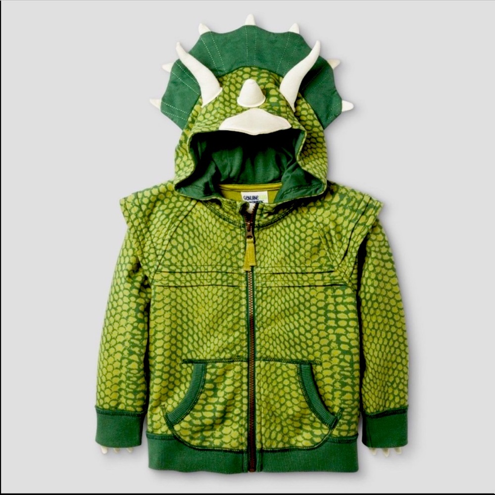 Genuine kids OshKosh Triceratops Zip up Hoodie (2T)